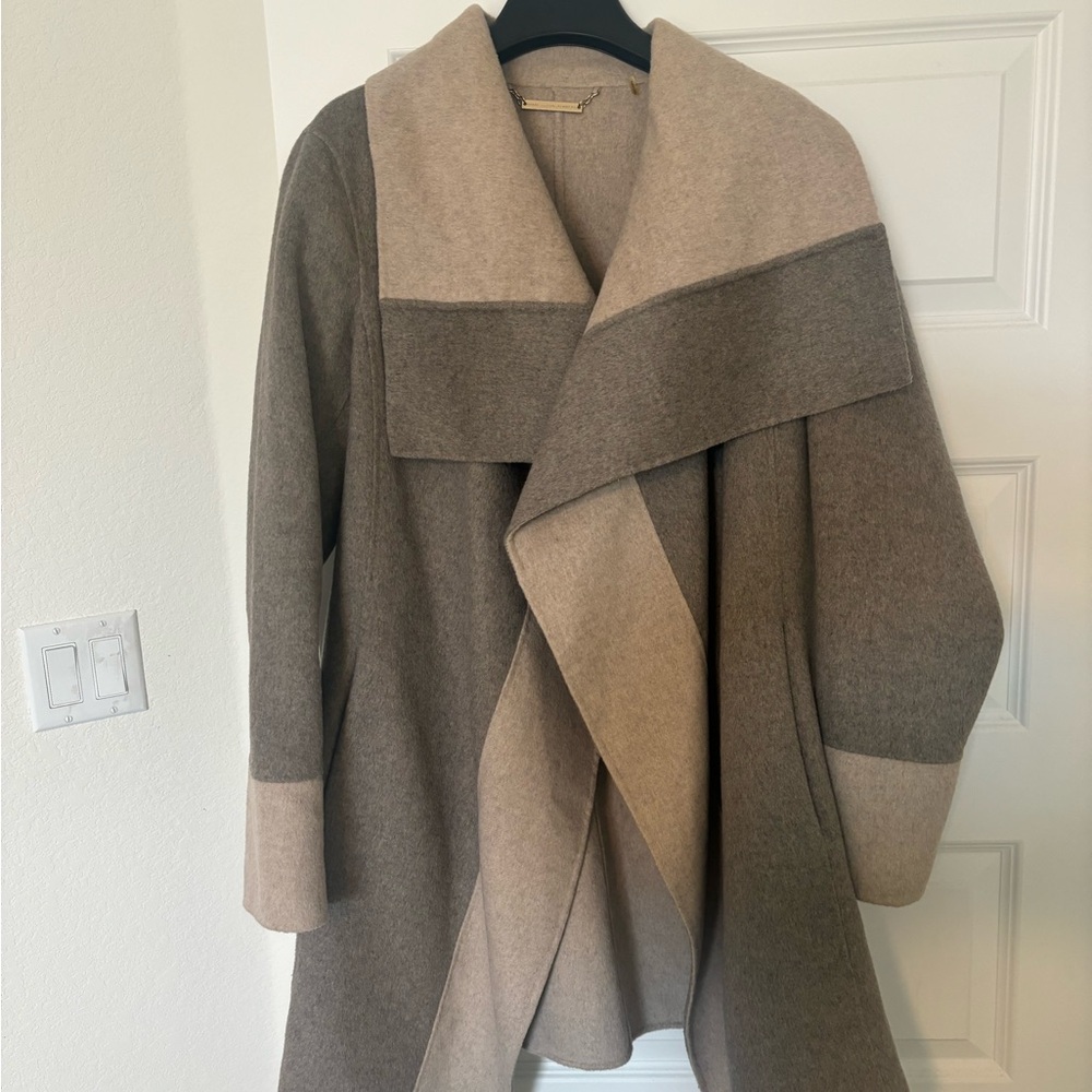 DVF Diane Von Furstenberg Beige Wool Coat